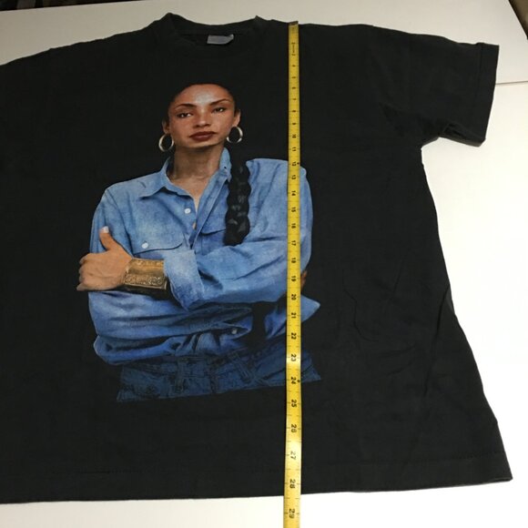 Sade All Over Print AOP T-Shirt XL Hanes Faded Black Single Stitch Modern - Picture 6 of 6